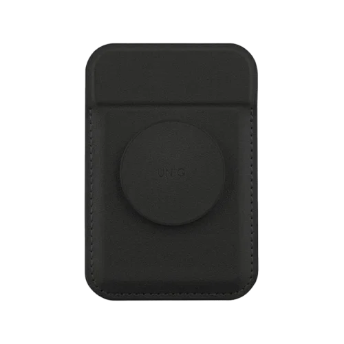 Uniq Flixa Magnetic Card Holder And Pop-Out Grip-Stand - Jet Black - Tashqila Uniq Flixa Magnetic Card Holder And Pop-Out Grip-Stand - Jet Black - Tashqila